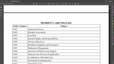 24/7 READ ONLY Access Assisted Living Facility Manual