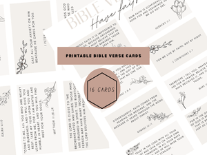 Comfort &amp; Faith Bible Verse Cards for Instant Download.