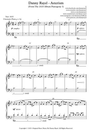 Danny Rayel - Asterism (Piano Sheet Music)