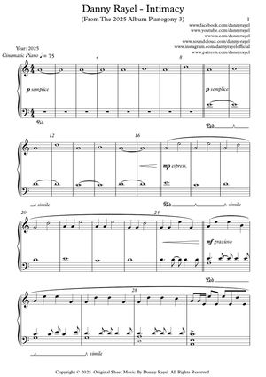 Danny Rayel - Intimacy (Piano Sheet Music)