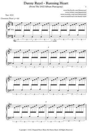 Danny Rayel - Running Heart (Piano Sheet Music)