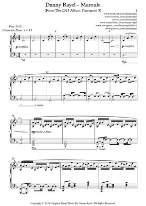 Danny Rayel - Maroula (Piano Sheet Music)