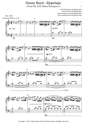 Danny Rayel - Epipelagic (Piano Sheet Music)