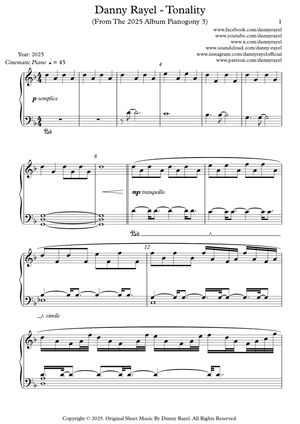 Danny Rayel - Tonality (Piano Sheet Music)