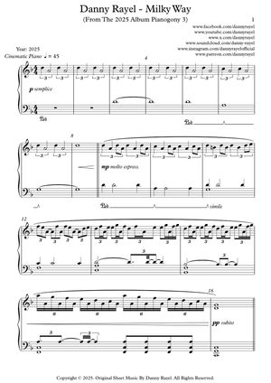 Danny Rayel - Milky Way (Piano Sheet Music)