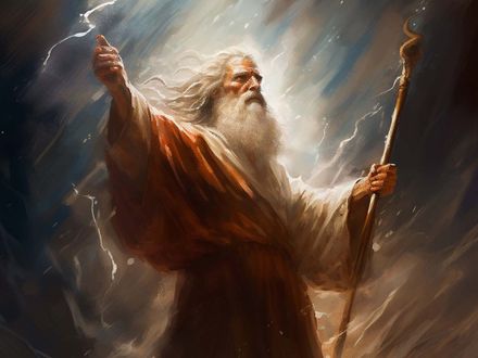 Moses dividing the sea