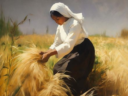 Ruth Working Wheatfield
