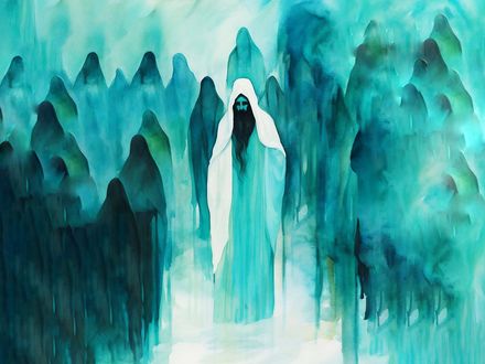 Jesus Alone, watercolor