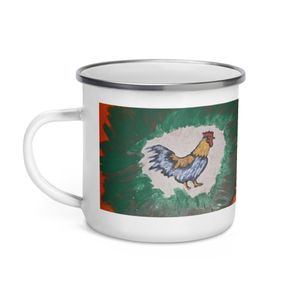 Rooster Enamel Mug 