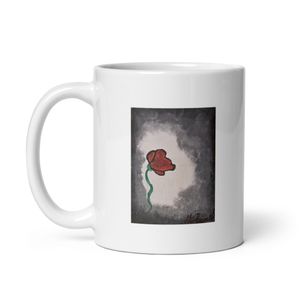 Flower painting coffee cup
