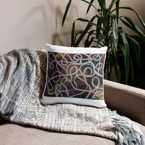 Life Lines painting Throw pillow