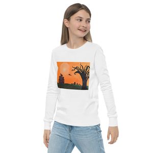 cute and spooky kids long sleeve shirt 