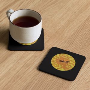 yellow funky pattern coaster 