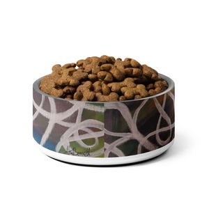 Life Lines Painting Pet Bowl