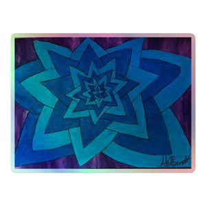 Blooms Of Geometry Holographic Sticker