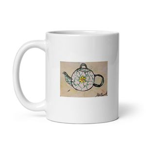 Teapot painting coffee cup