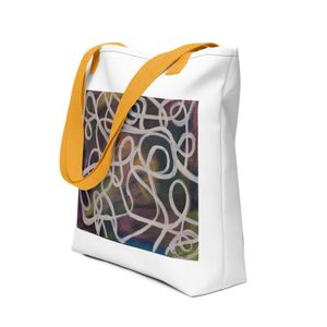 Life Lines painting tote bag