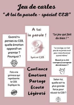 Jeu de cartes "A toi la parole ! Spécial CEB" 