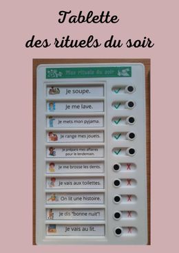 Tablette des rituels du soir