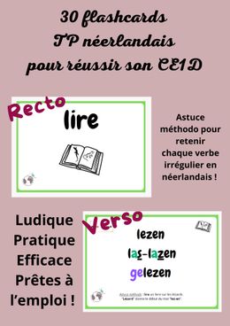 Flashcards des TP en néerlandais – Les 30 indispensables pour réussir le CE1D