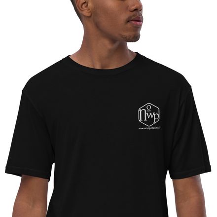 nowastedpotential logo embroidery tee