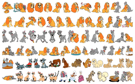 Bundle Files Pictures Digital Files Digital Art Lady And The Tramp Cut Files Clipart SVG PNG PDF