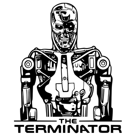 Picture Digital File Digital Art The Terminator Robot T-800 Skynet Cut Files Clipart SVG PNG PDF