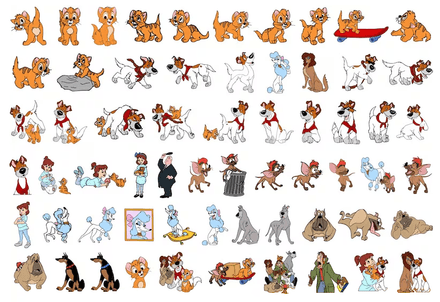 Bundle Files Pictures Digital Files Digital Art Oliver and Company Cut Files Clipart SVG PNG PDF