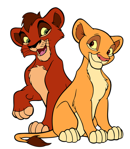 Picture Digital File Digital Art The King Lion 2 Kovu And Kiara Cut Files Clipart SVG PNG PDF