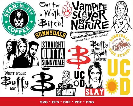 Bundle Files Digital Files Digital Art Buffy The Vampire Slayer Cut Files Clipart SVG PNG PDF