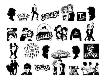 Bundle Files Digital Files Mega Bundle Grease Cut Files Clipart SVG PNG PDF
