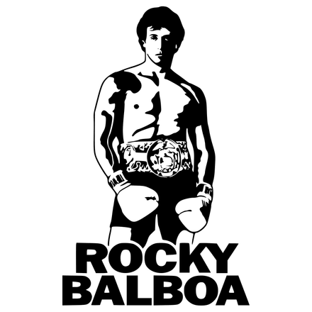 Picture Digital File Digital Art Rocky Balboa Sylvester Stallone Cut Files Clipart SVG PNG PDF