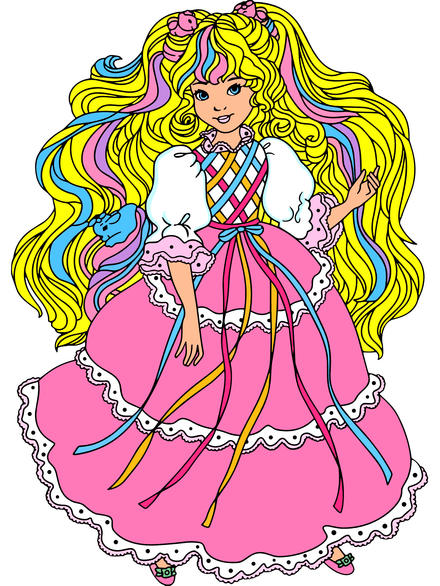 Picture Digital File Digital Art Lady Lovely Locks And The Pixietails Clipart SVG PNG PDF