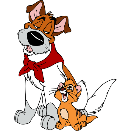 Picture Digital File Digital Art Oliver and Company Oliver And Dodger Cut Files Clipart SVG PNG PDF
