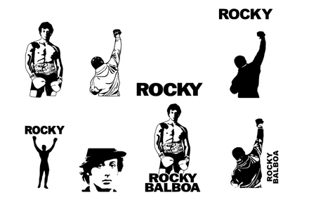 Bundle Files Digital Files Bundle Rocky Balboa Sylvester Stallone Cut Files Clipart SVG PNG PDF
