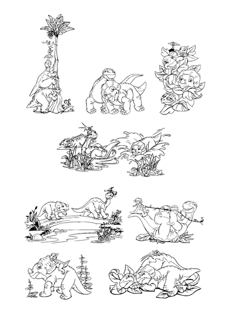 Bundle Files Digital Files Digital Art The Land Before Time Dinosaurs Friends Clipart SVG PNG PDF