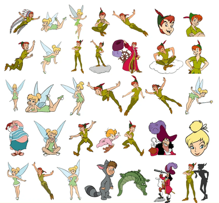 Bundle Files Digital Files Digital Art Peter Pan Fée Clochette Tinker Bell Cut Files Clipart PNG