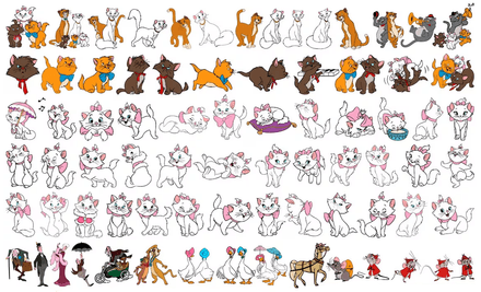 Bundle Files Pictures Digital Files Digital Art The Aristocats Cut Files Clipart SVG PNG DXF PDF 