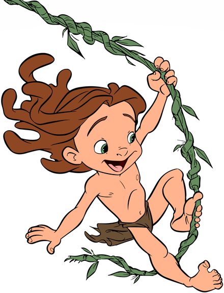 Picture Digital File Digital Art Tarzan Child Cut File Clipart SVG PNG PDF
