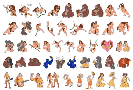 Bundle Files Pictures Digital Files Digital Art Tarzan Cut Files Clipart SVG PNG PDF