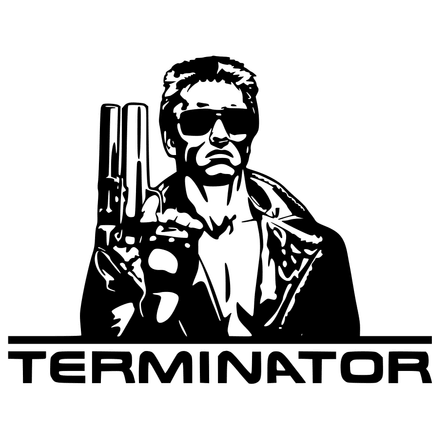 Picture Digital File Digital Art The Terminator Arnold Schwarzenegger Cut Files Clipart SVG PNG PDF