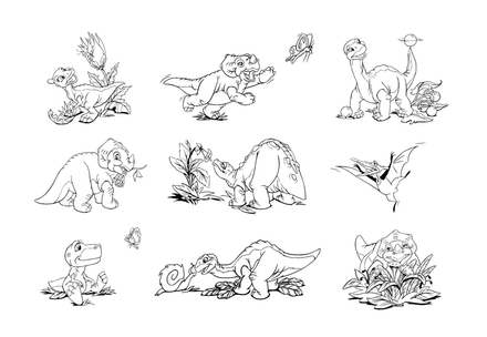 Bundle Files Digital Files Digital Art The Land Before Time Dinosaurs And Nature Clipart SVG PNG PDF
