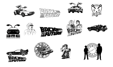 Bundle Files Digital Files Back To The Future Retour Vers Le Futur Cut Files Clipart SVG PNG PDF