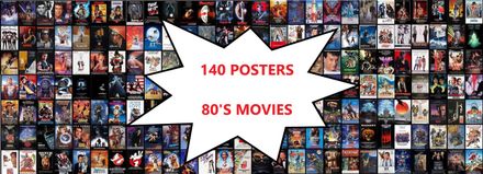 Bundle Files Digital 140 Posters 80&#x27;S Movies Affiches de Films Format JPG