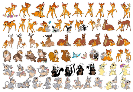 Bundle Files Digital Files Digital Art Bambi Cut Files Clipart PNG SVG DXF PDF