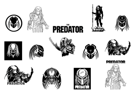Bundle Files Digital Files Bundle The Predator Cut Files Clipart SVG PNG PDF