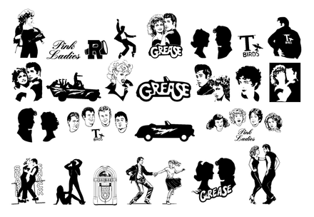 Bundle Files Digital Files Mega Bundle Grease Cut Files Clipart SVG PNG PDF