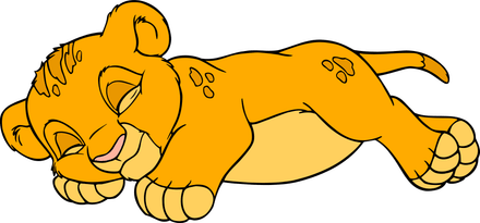 Picture Digital File The King Lion Cute Baby Simba Sleeping Cut Files Clipart PNG SVG PDF