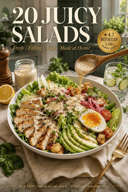 Anti-Hunger Salads: 20 High-Protein Recipes That Stay Crisp for 3 Days