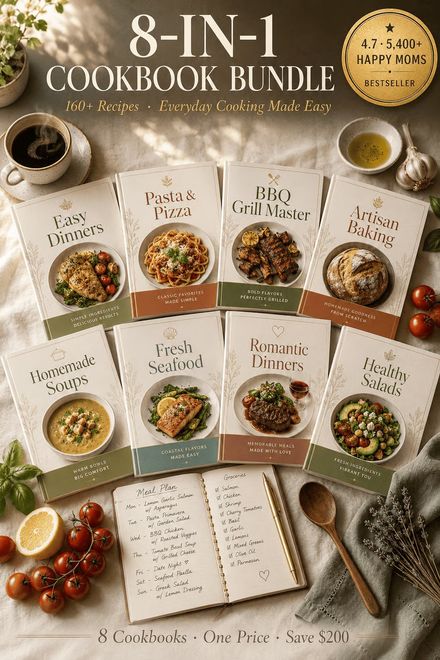 The Home Kitchen Collection: 8 Cookbooks, 160+ Recipes in One Download